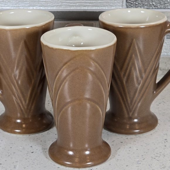 Vintage Nesbitt Art Deco Hot Chocolate Cocoa Advertising Mugs ~ Set of 3 - Picture 1 of 5